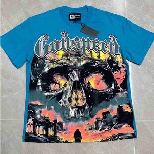 Godspeed Men's Blue Graphic Tee